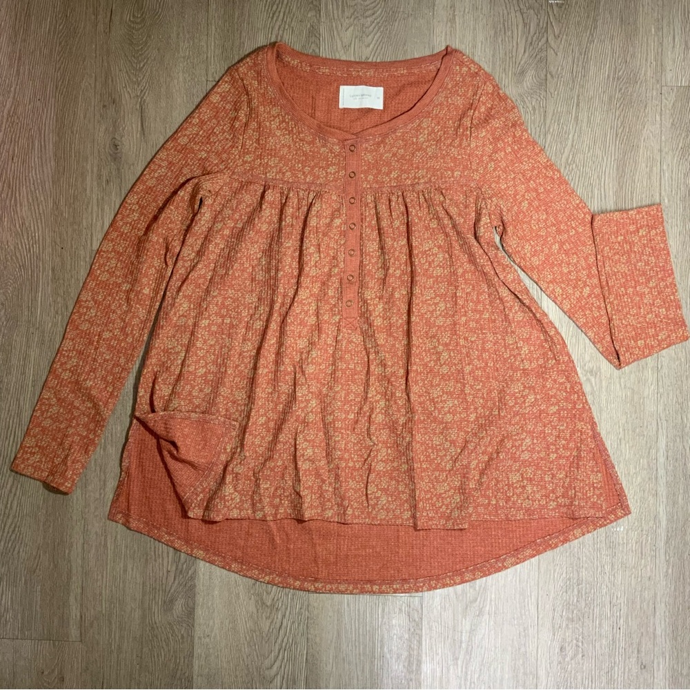 Lucky Brand Long Sleeve Flow floral pattern blouse shirt 🧡NWOT
